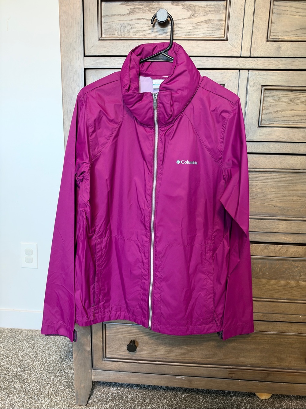 Columbia Women's Bright Magenta Packable Windbreaker Jacket